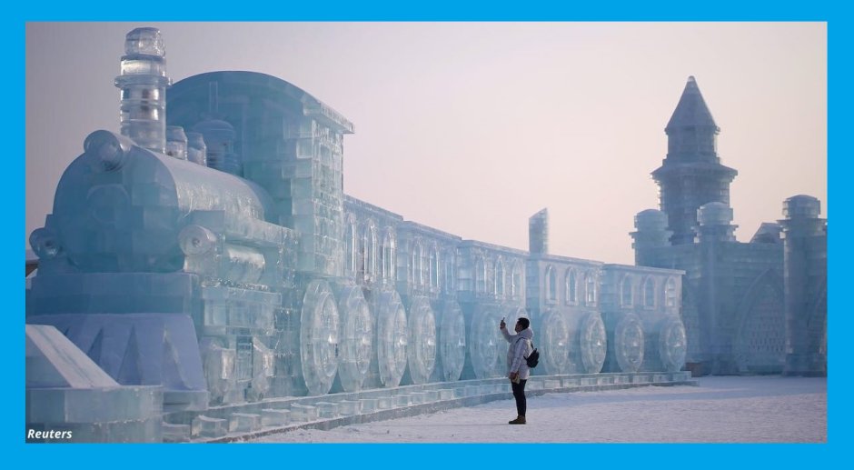 Ледяной город в Китае Харбин