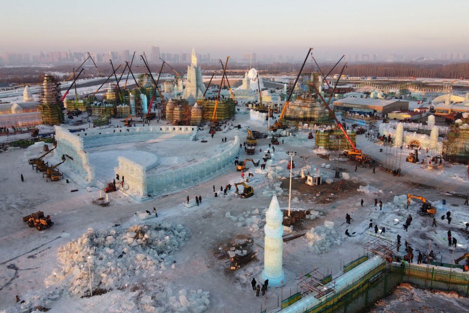 Харбин Китай ледяной город 2020