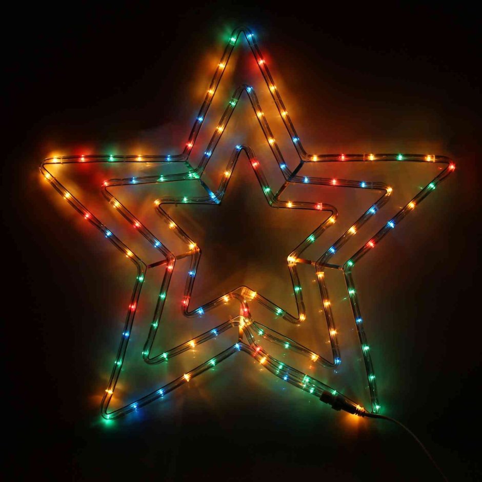 Светодиодная фигура из Neon led "звезда 3 уровня" 56х56 см