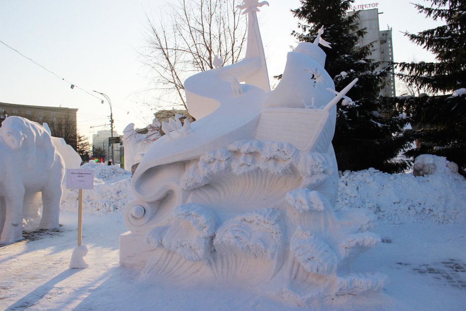 Снежные скульптуры Новосибирск 2021