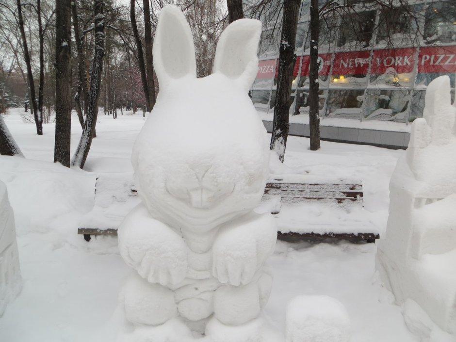 Снежные скульптуры Академгородка Новосибирск 2020