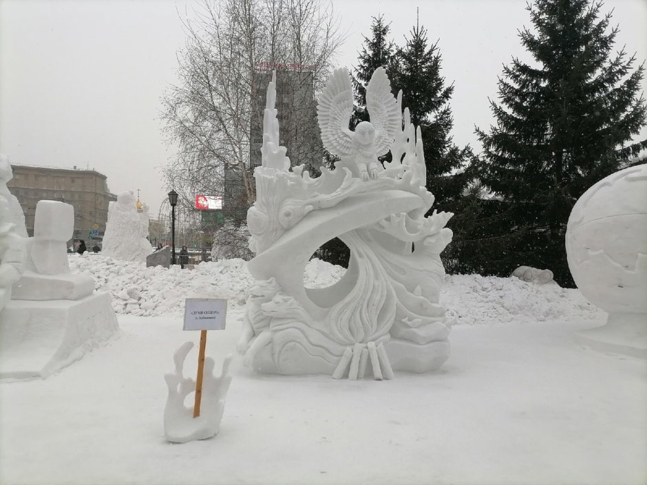 Фестиваль снежных скульптур в Новосибирске 2022