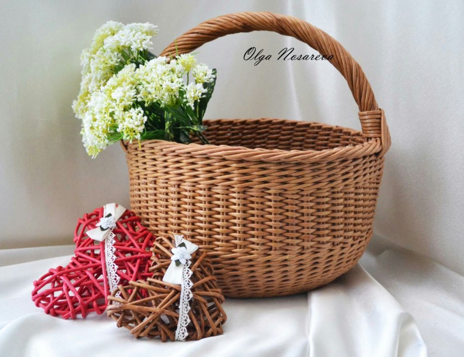 Плетеные корзинки для цветов