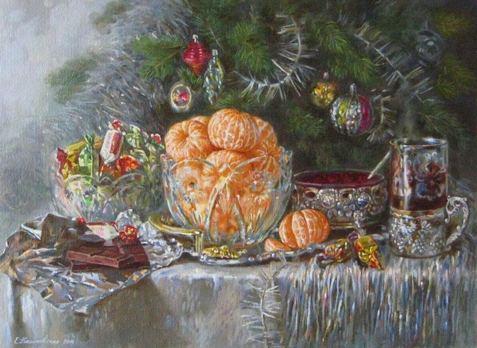 Екатерина Калиновская художник натюрморты новогодние