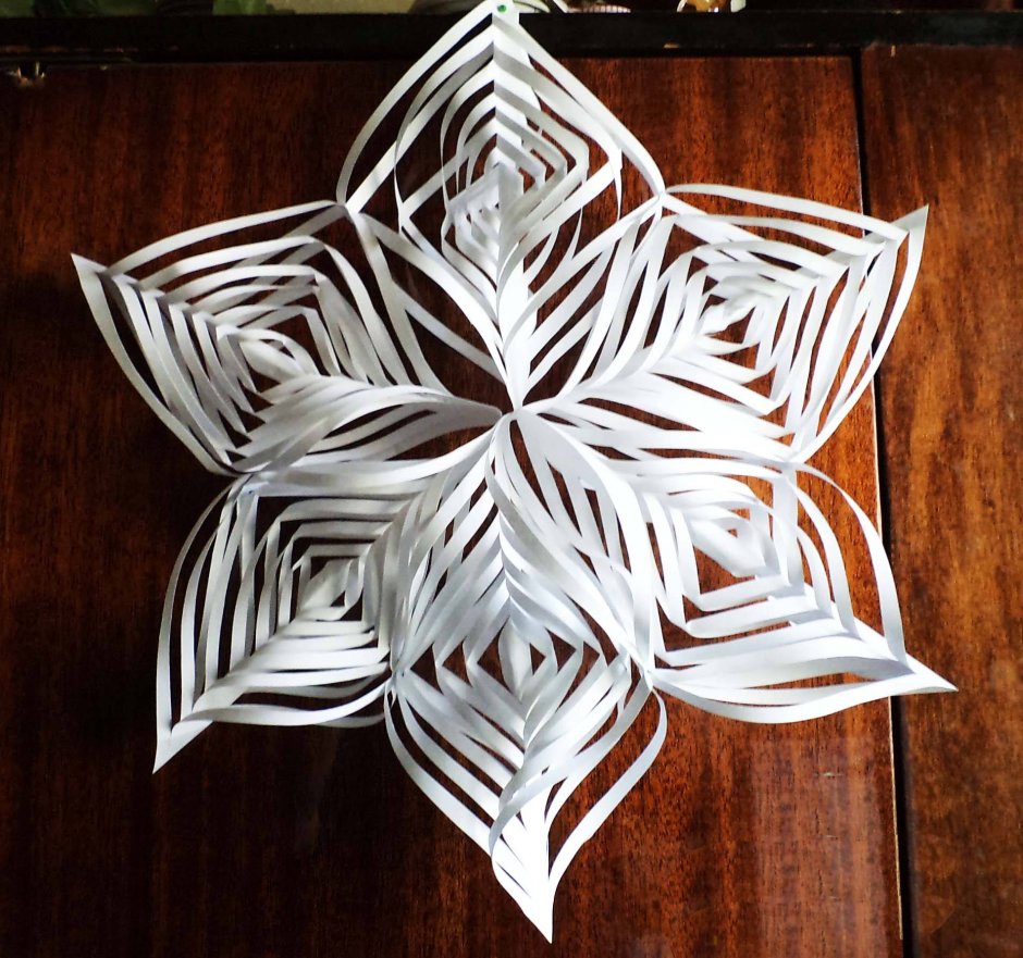 Маленькие снежинки оригами