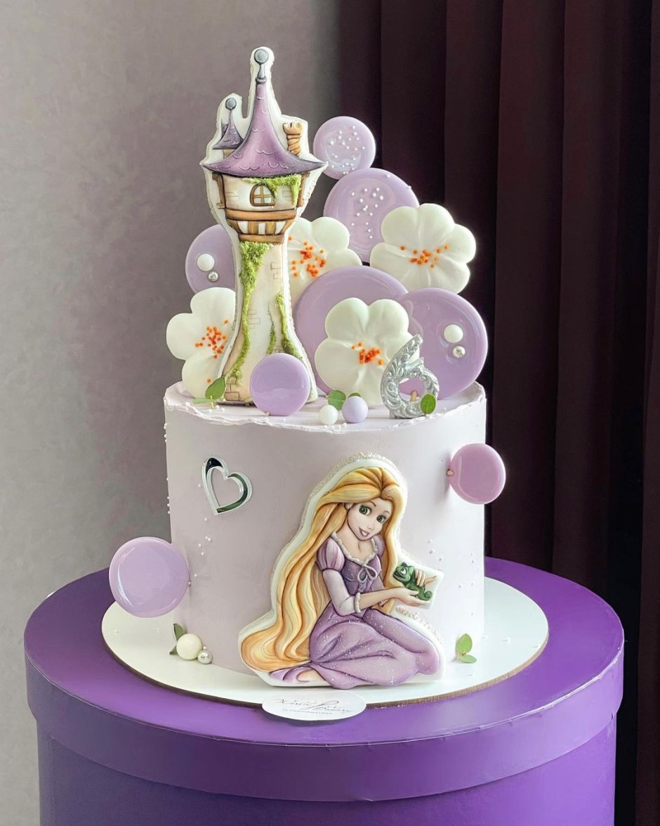 Торт с принцессой Рапунцель для девочки