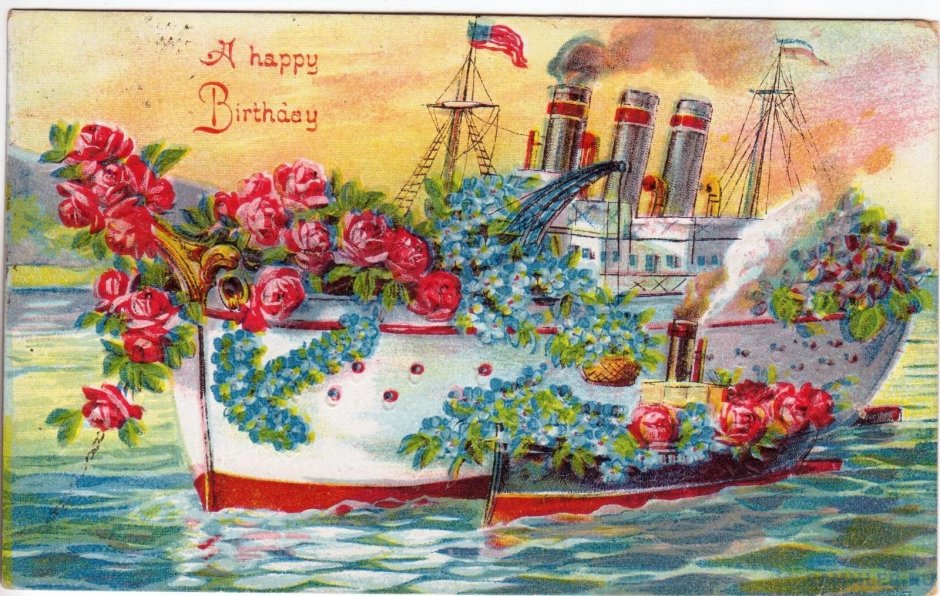 Картина с тортиком и цветами