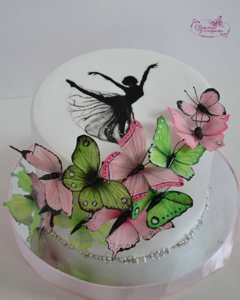 Вафельные бабочки для торта