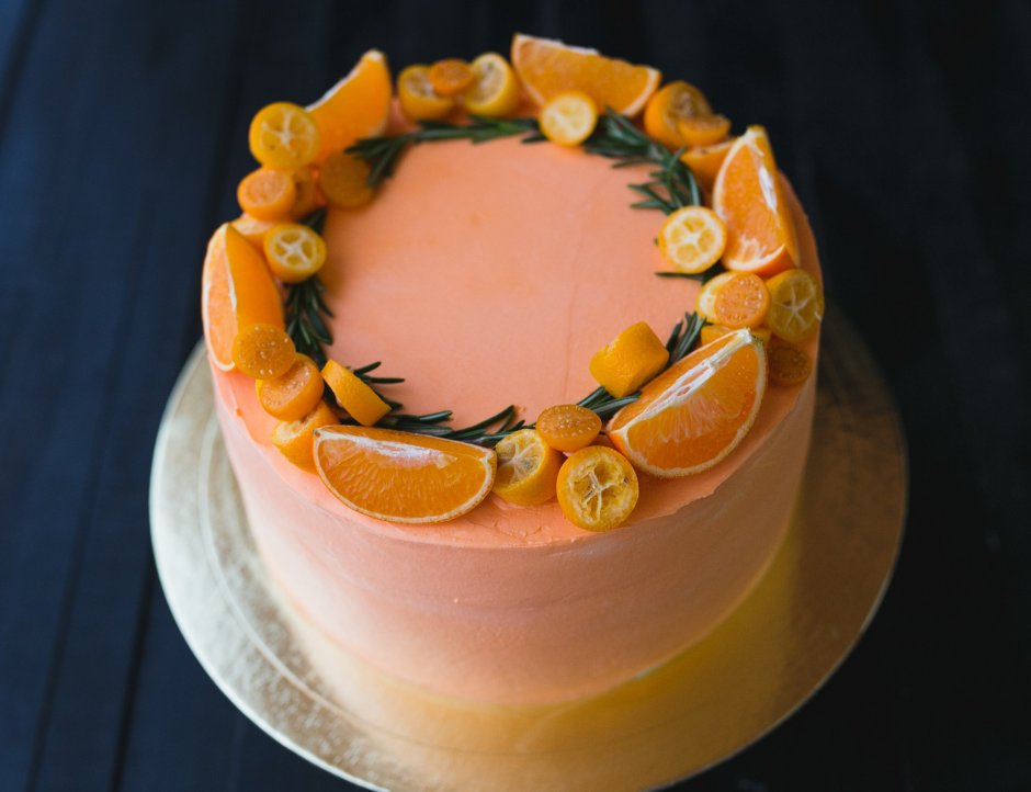 Карамелизированный апельсин для украшения торта