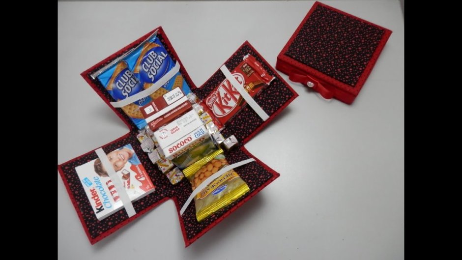 Коробка с конфетами раскладная