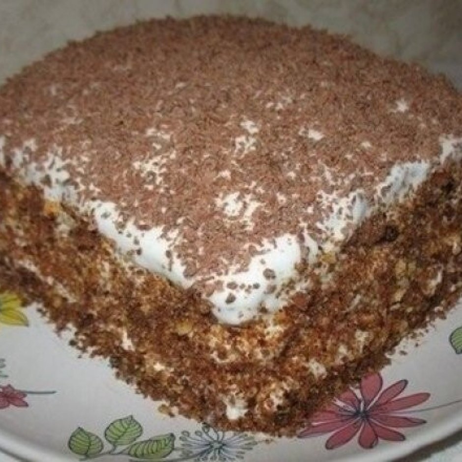 Торт из кукурузных палочек со сгущенкой