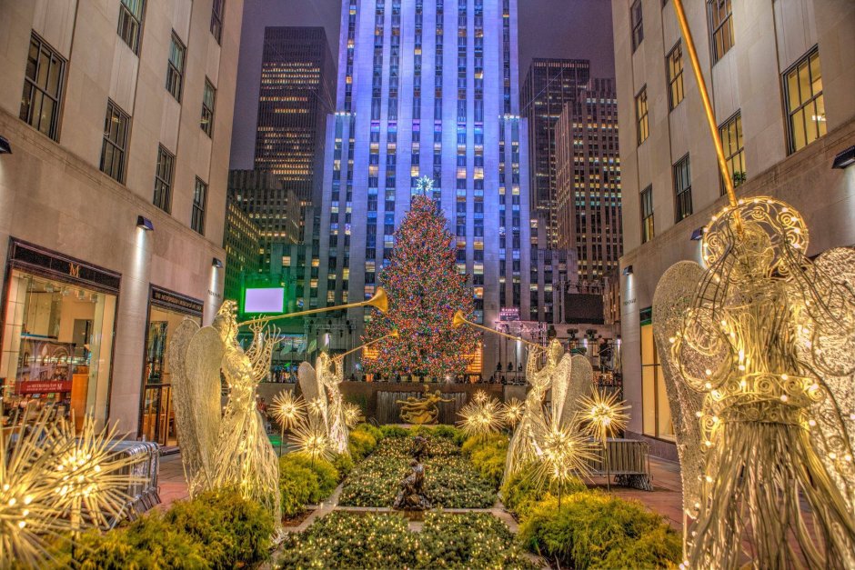 Таймс-сквер Нью-Йорк Рождество