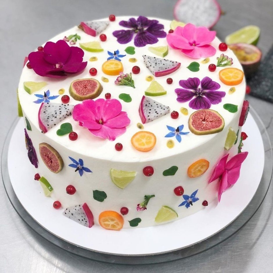Украшение торта просто и красиво