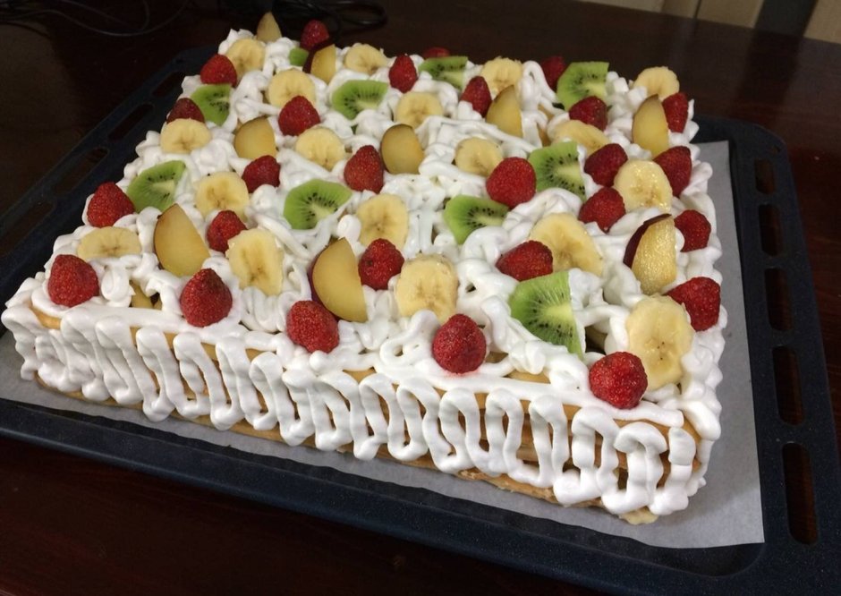 Заварной торт Тропиканка
