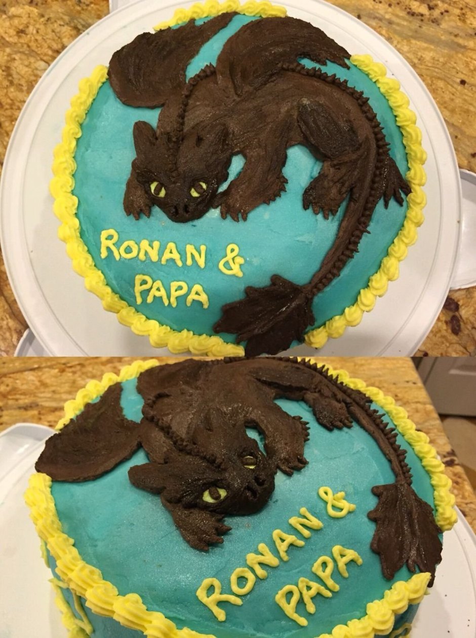 Торт кремовый с драконом