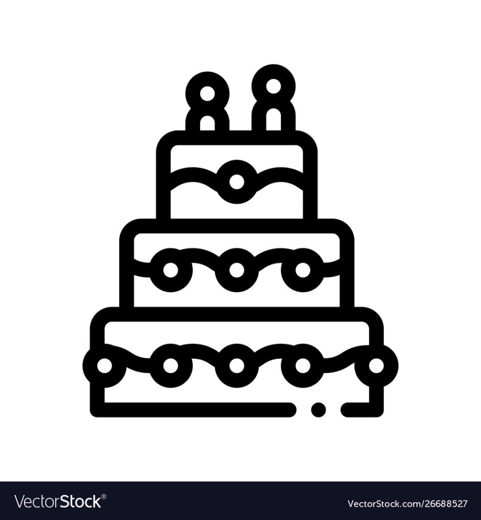 Свадебный торт темный