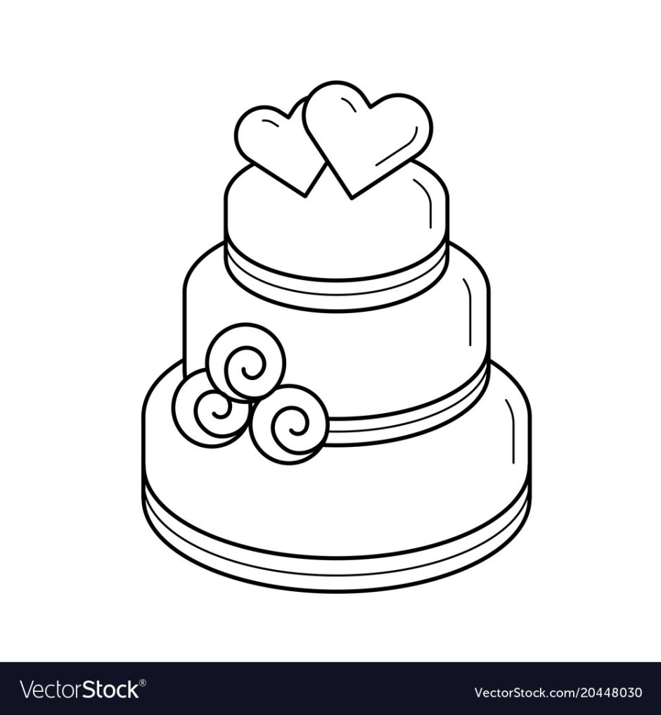 Белый торт с черными разводами