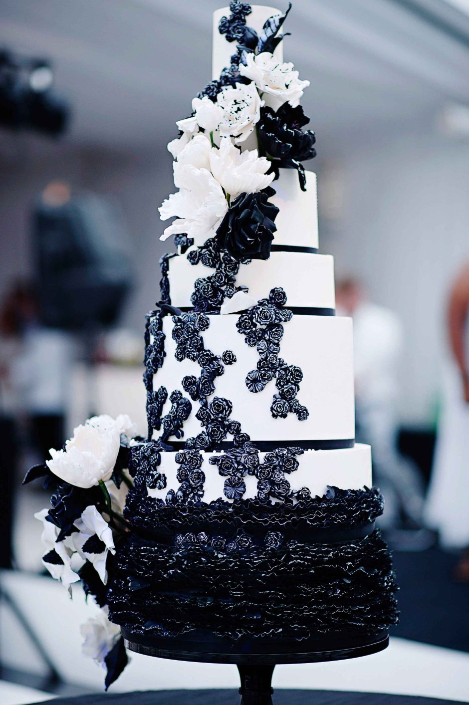 Свадебный торт свадебный черно белый