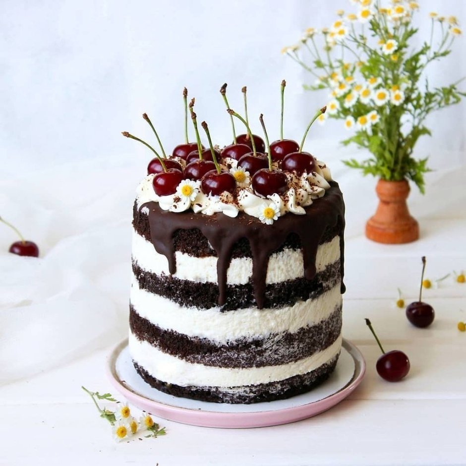 Торт "чёрный лес" (Black Forest Cake)