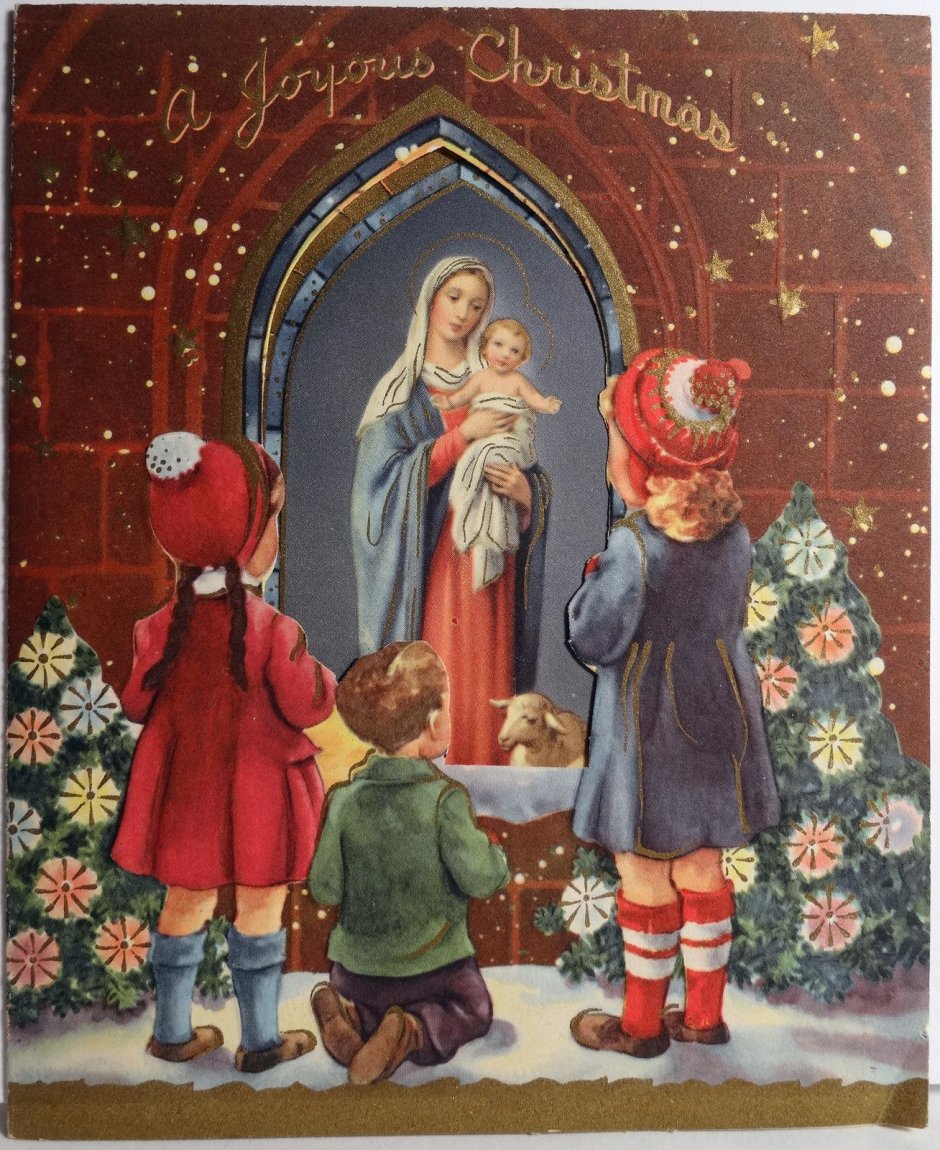 Рождественская открытка католическая