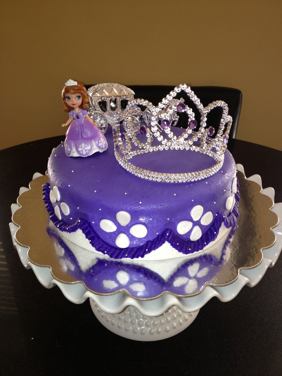 Тортик с рисунком принцессой для девочки
