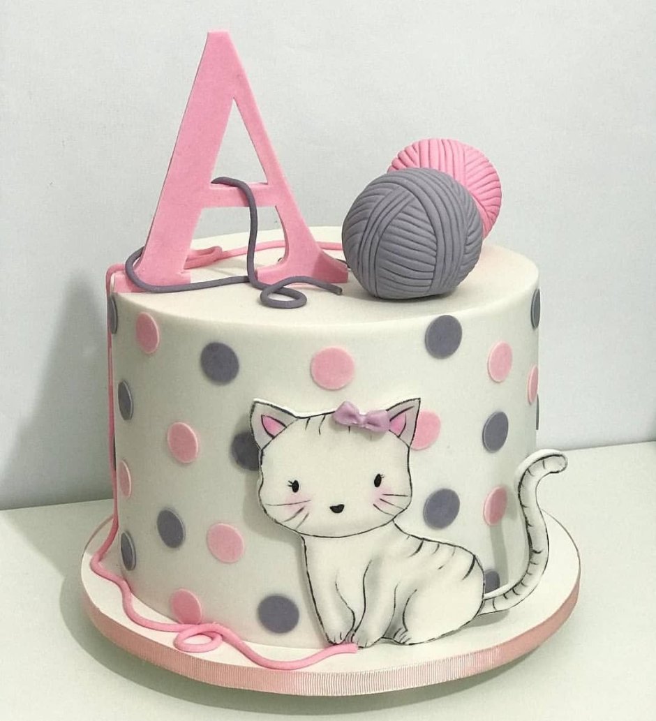 Тортик с котиком для девочки