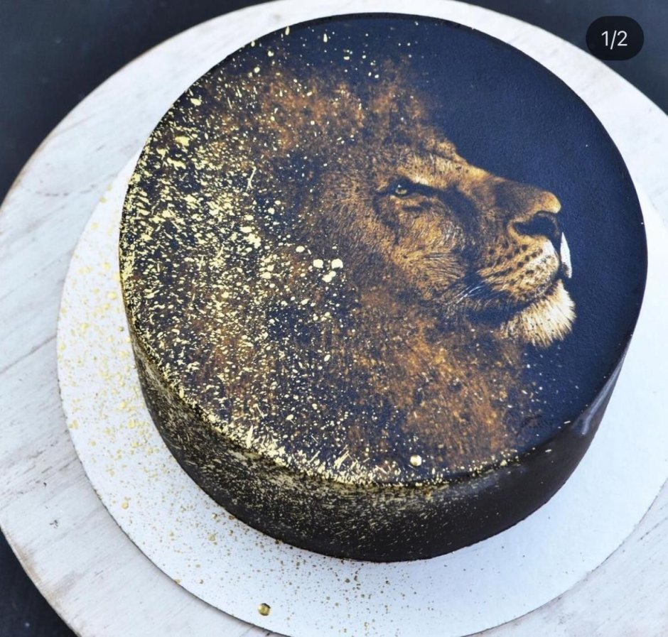 Торт со львом для мужчин