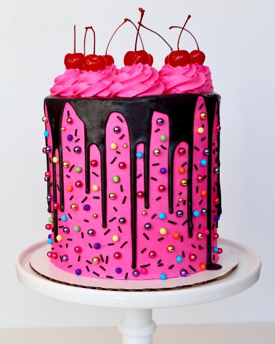 Торт неоновый на день рождения