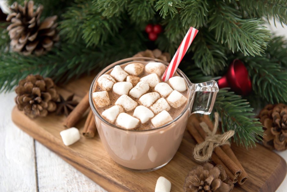 Рождественское какао с маршмеллоу