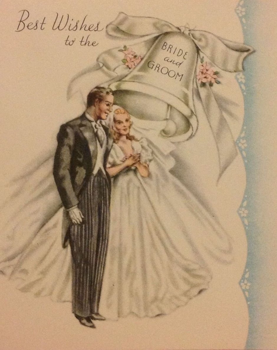 Винтажные Свадебные открытки