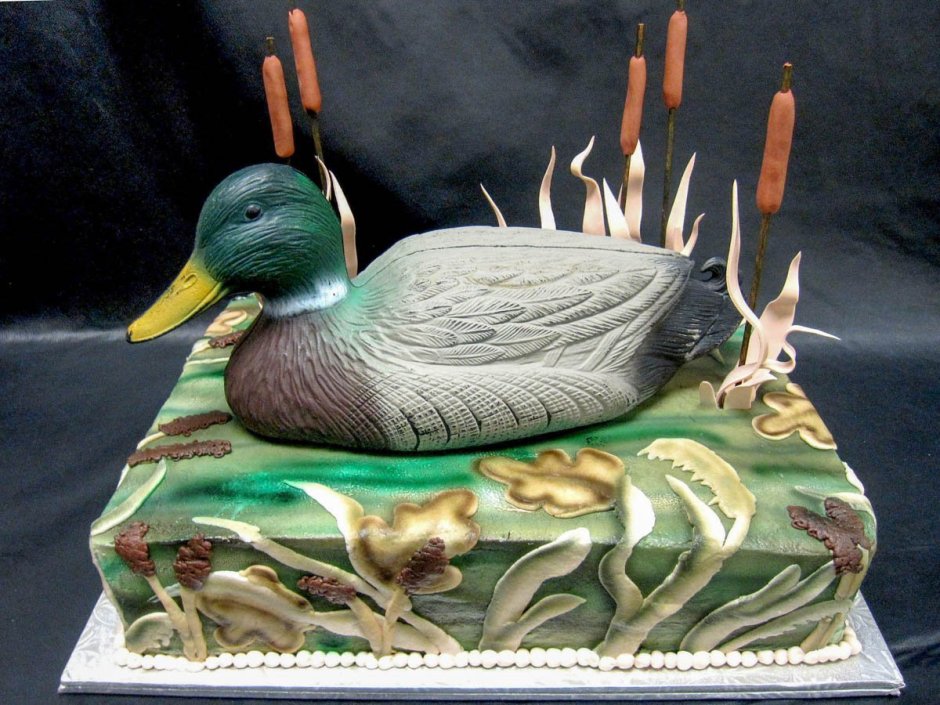 Торт для охотника и рыбака на день рождения