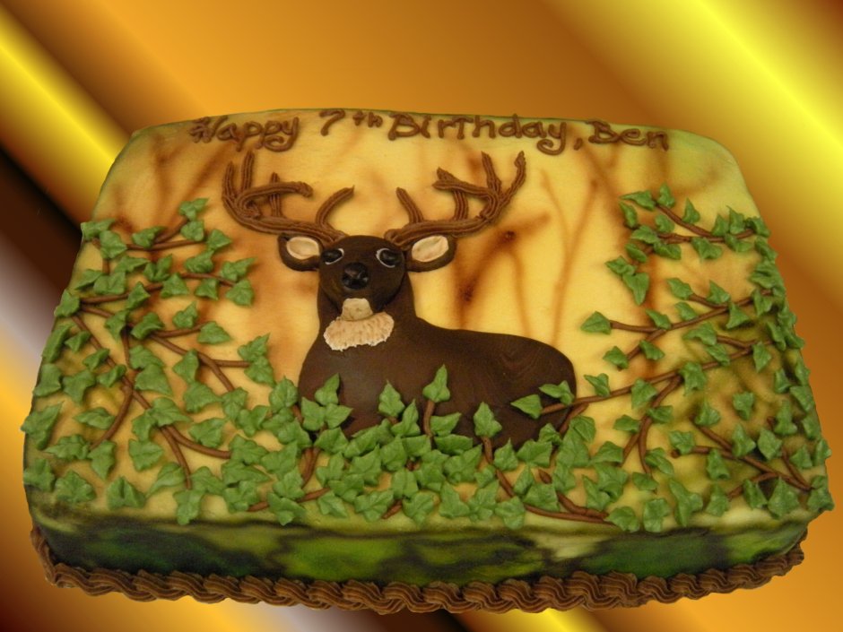 Красивый торт для охотника