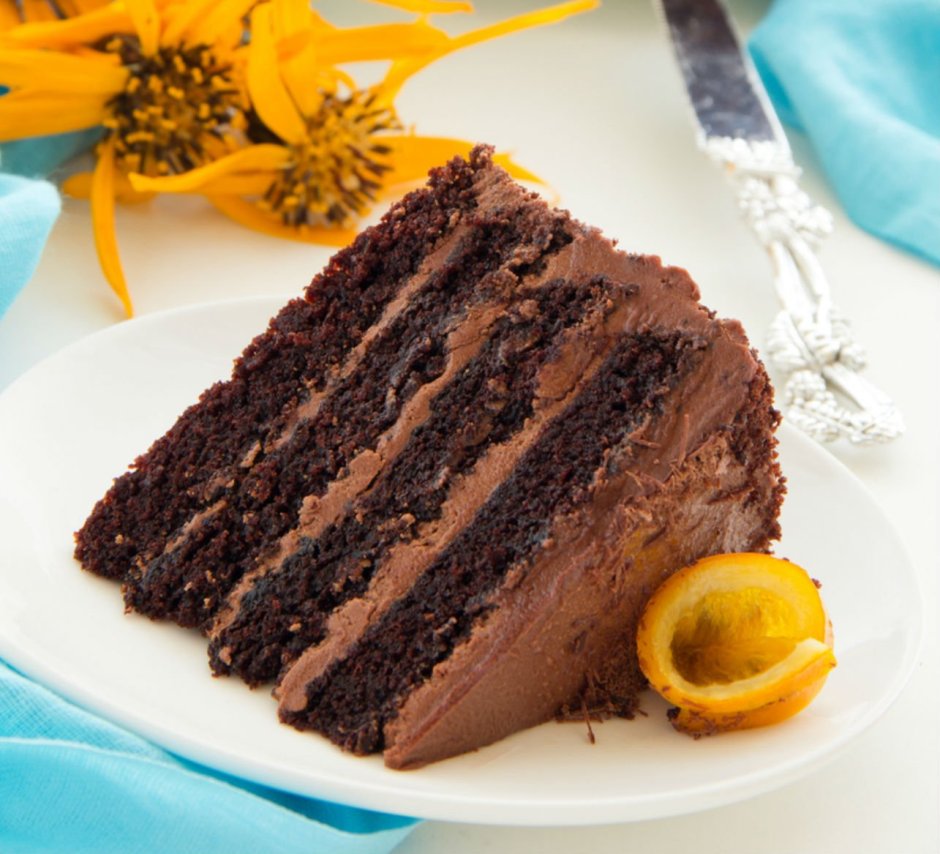 Шоколадный торт с апельсиновым джемом