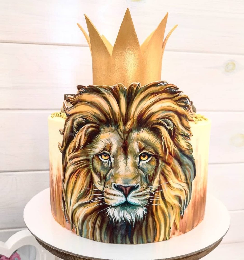 Торт со львом для мужчин