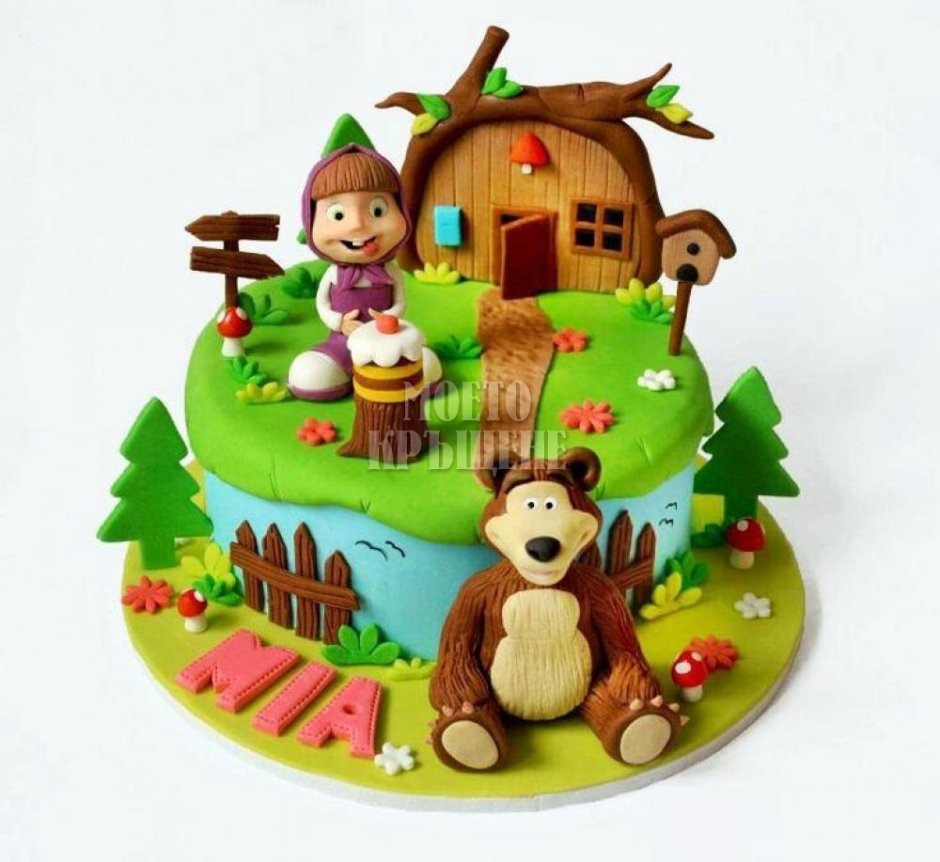 Тортик Маша и медведь на 2 года девочке