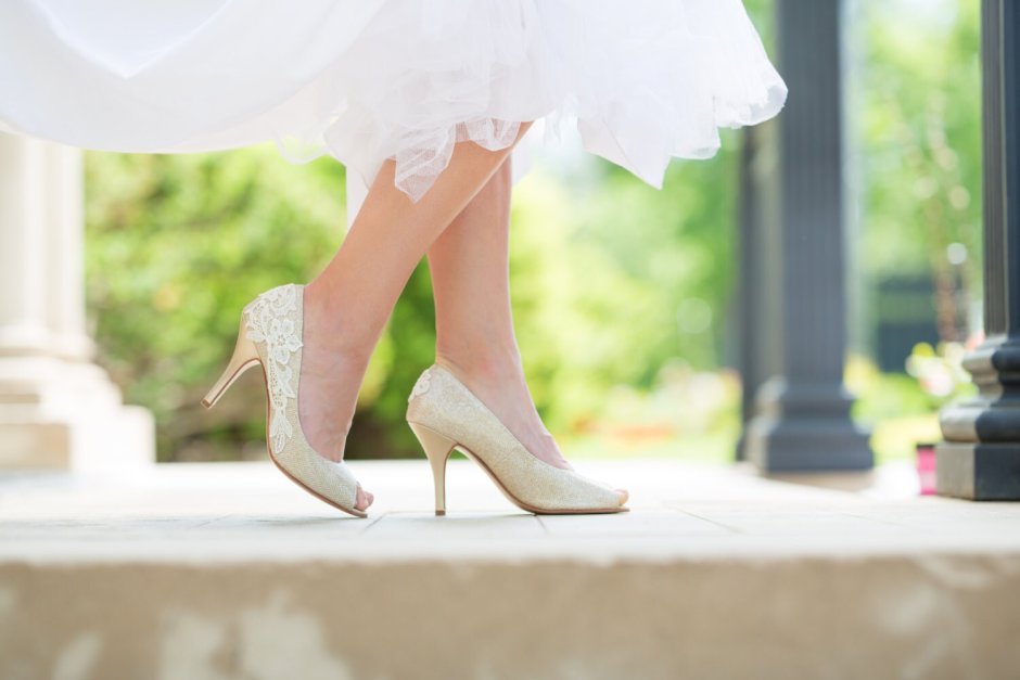 Свадебные туфли на шпильке