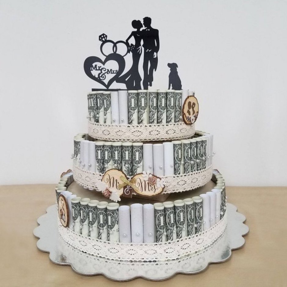 Денежный торт на свадьбу