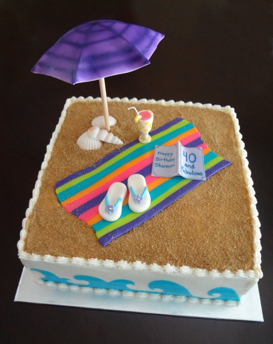 Торт в пляжном стиле