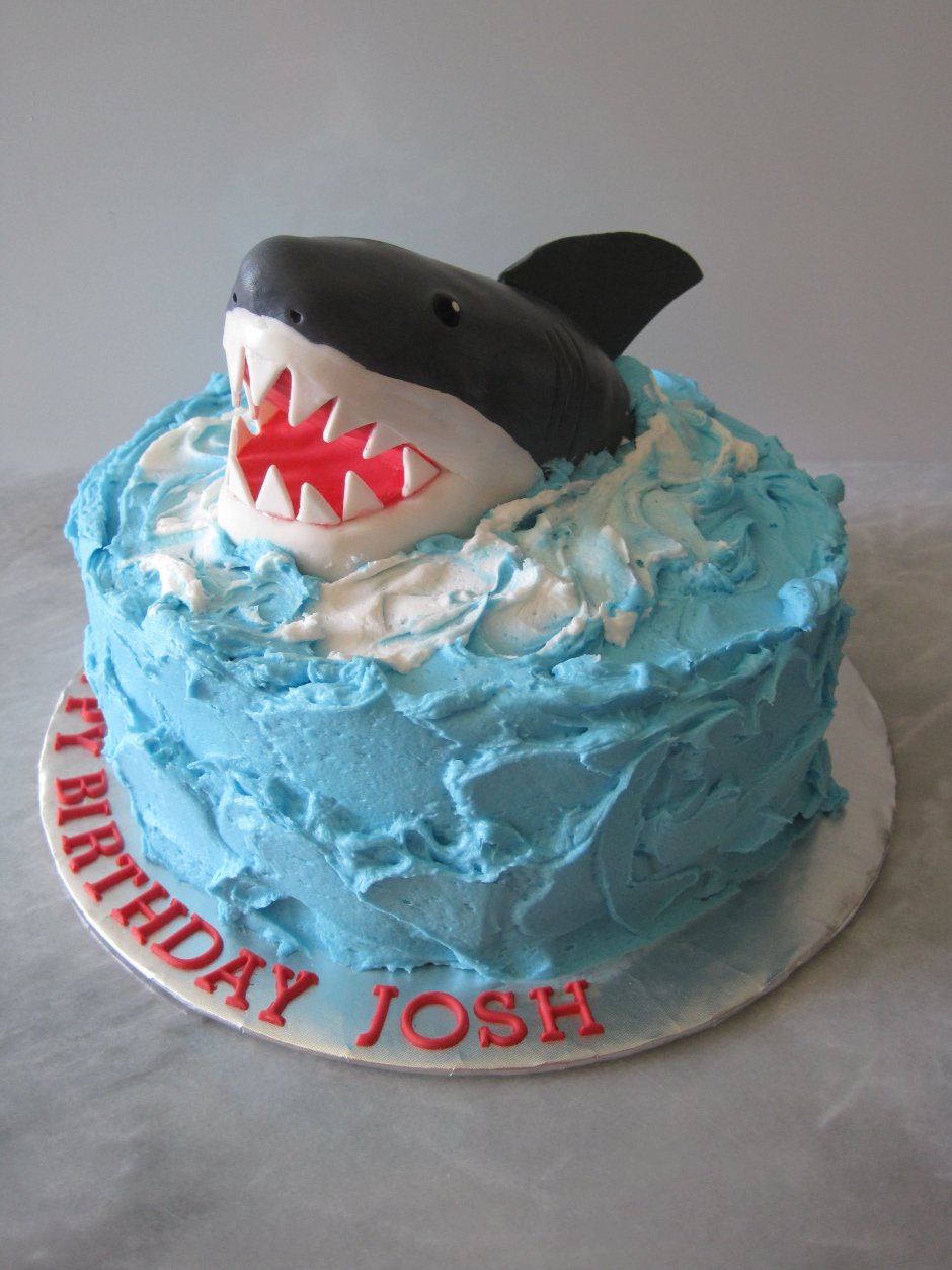 Торт с акулой детский