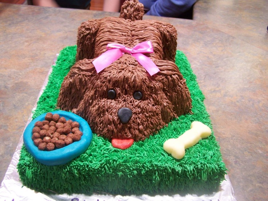 Торт в виде собаки