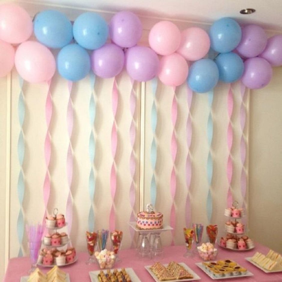 Украсить комнату на день рождения девочки