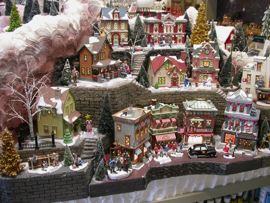 Рождественская деревня украшения