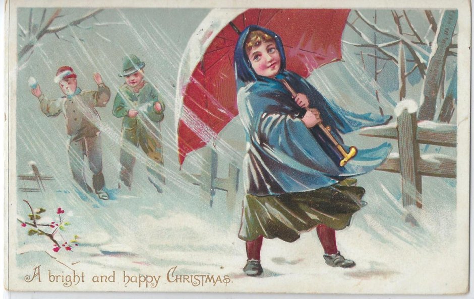 Старинные Рождественские открытки с ангелами