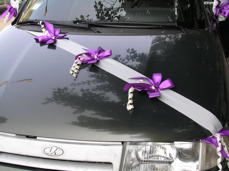 Ленты на автомобиль на свадьбу