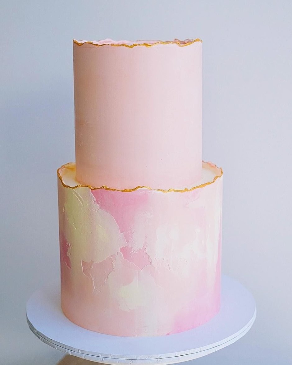 Торт под розовый мрамор