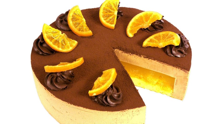 Муссовый шоколадный торт мандарин