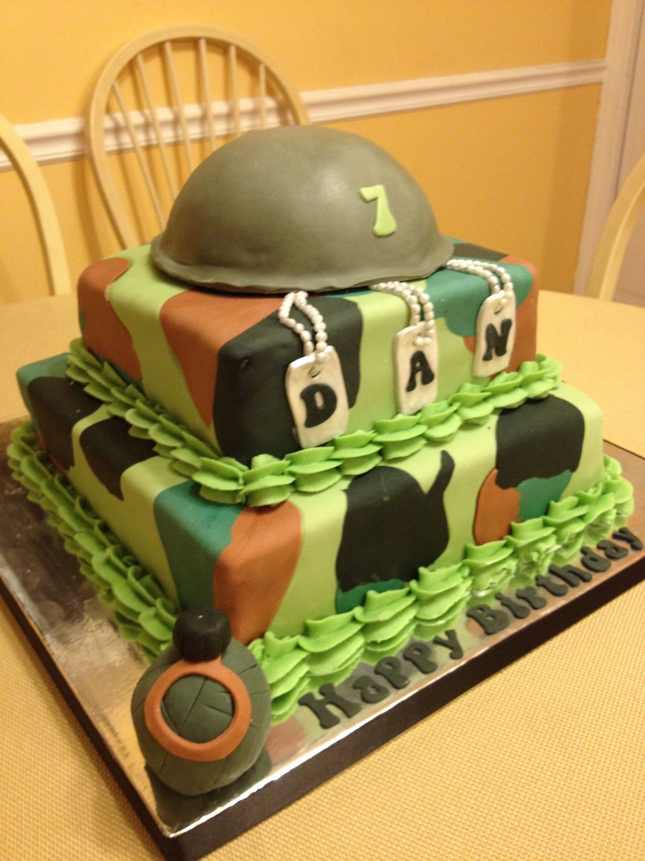 Торт на военную тематику для мальчика
