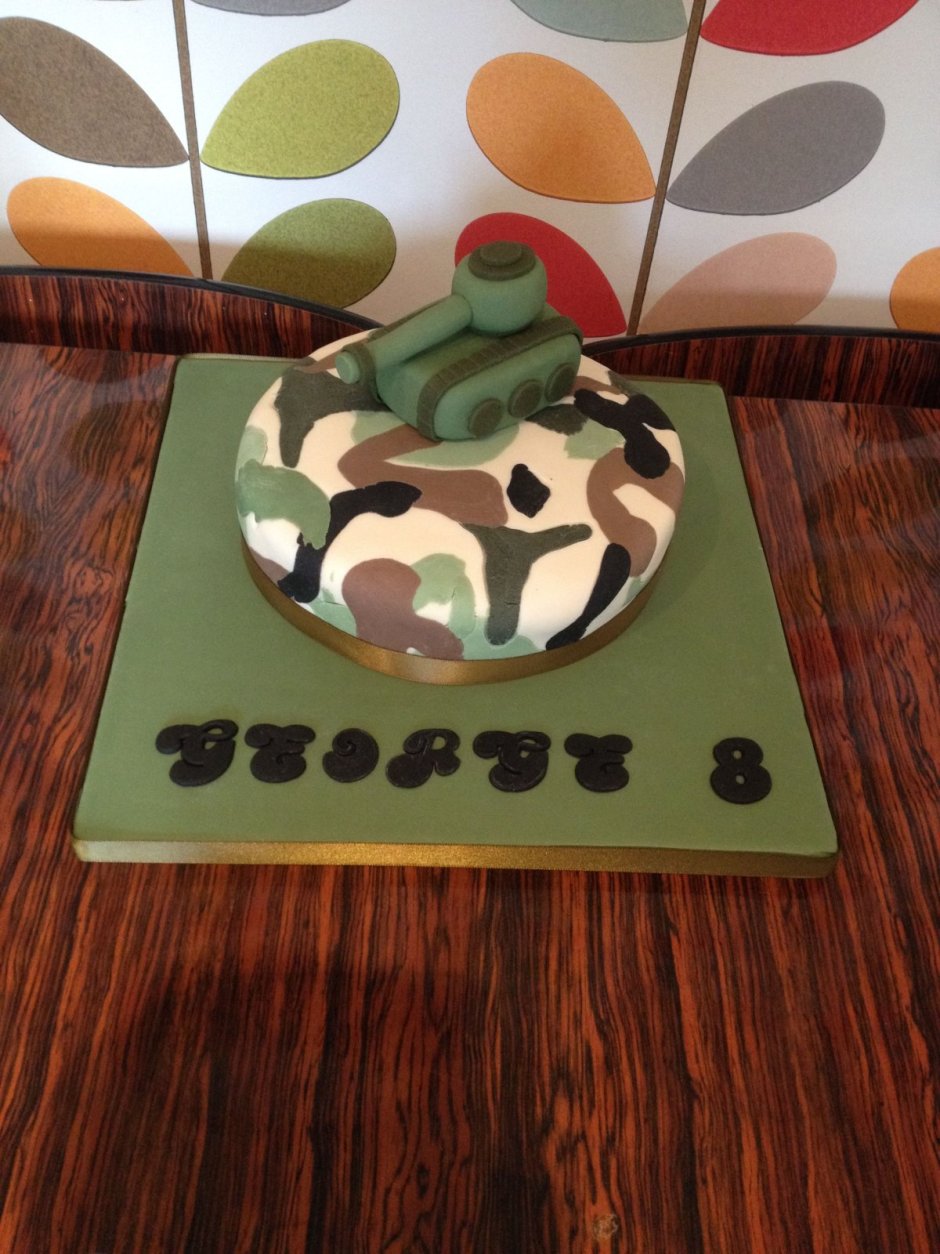 Детский торт на военную тематику