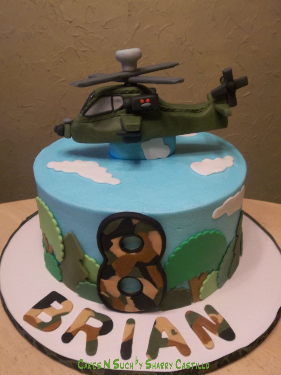 Торт на военную тематику для мальчика