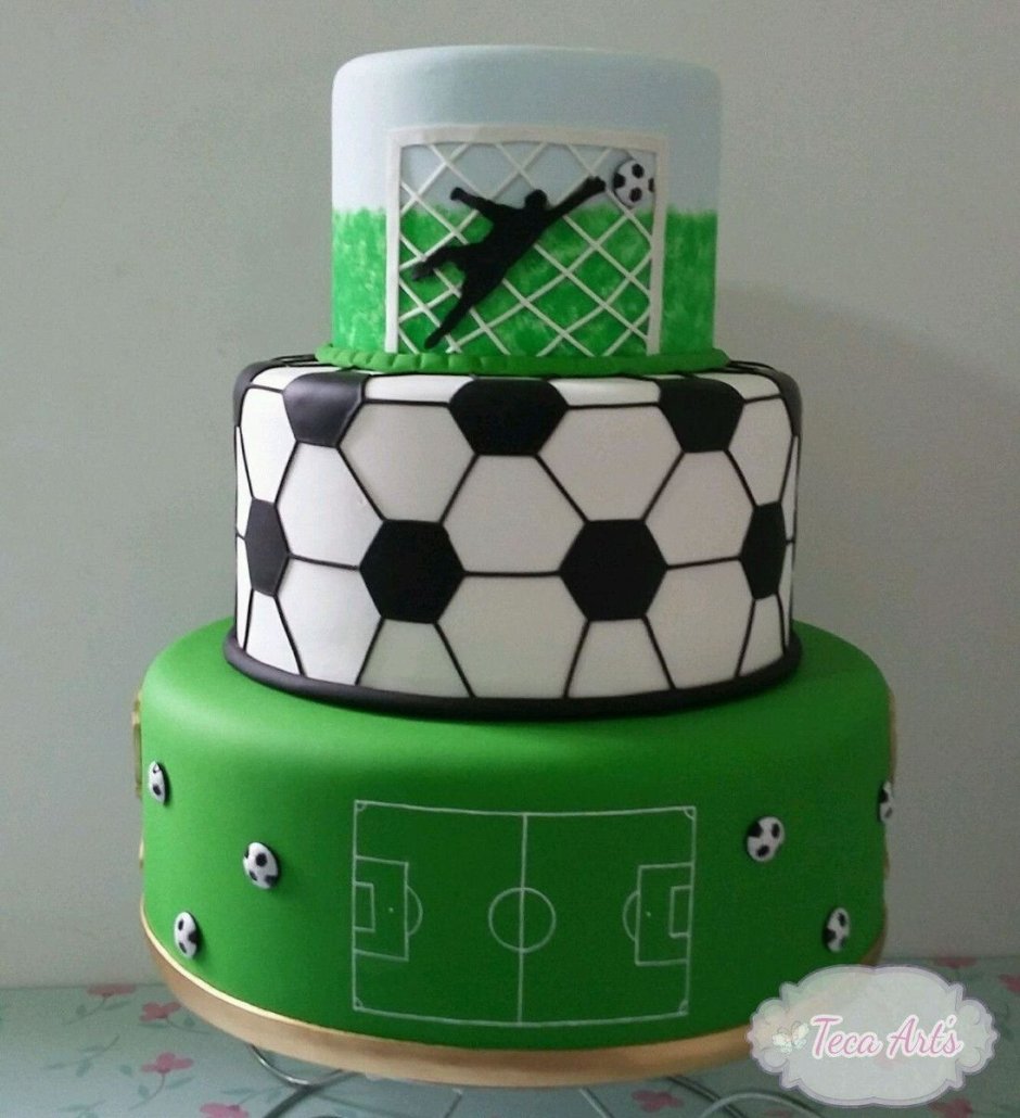 Торт в стиле футбол для мальчика
